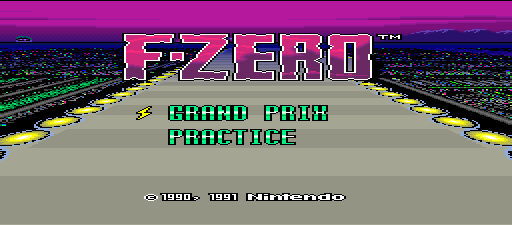 F-Zero (Nintendo Super System) Title Screen